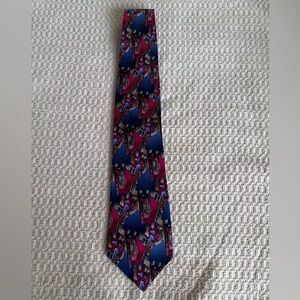 J. Garcia Vibrant Blue and Pink Tie